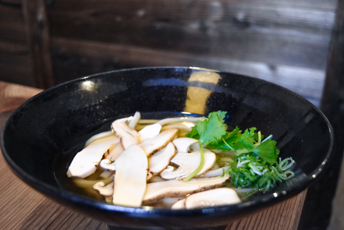 Sanuki Udon Noodle With Matsutake Mushroom In Kagawa