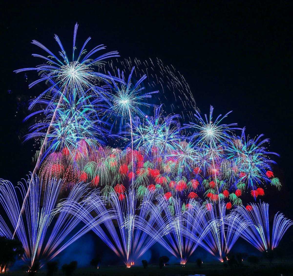 San Shakudama Firework 650 Meters In Diameter Blooming Above Watarase River Review Of Koga Fireworks Festival Triproud