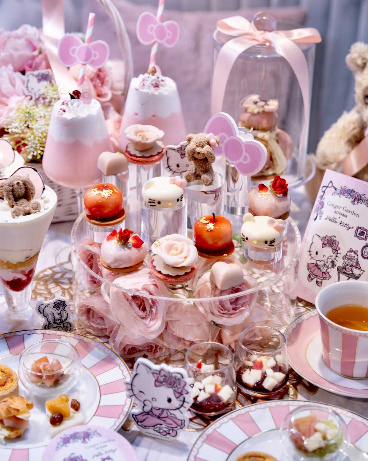 Ginger Garden AOYAMAの口コミ ベビーピンクが最強かわいい、ハローキティコラボアフタヌーンティー TRIPROUD